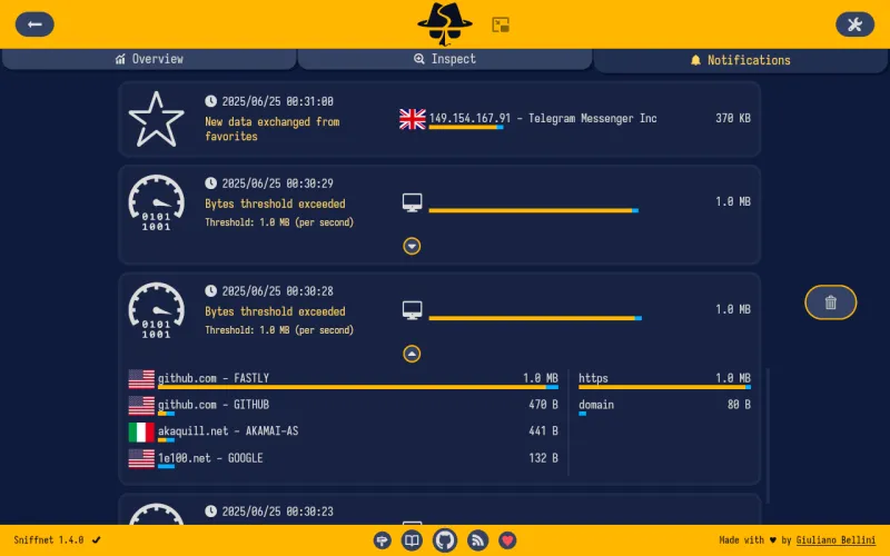 Sniffnet：开源全流量监控工具，让网络行为一目了然