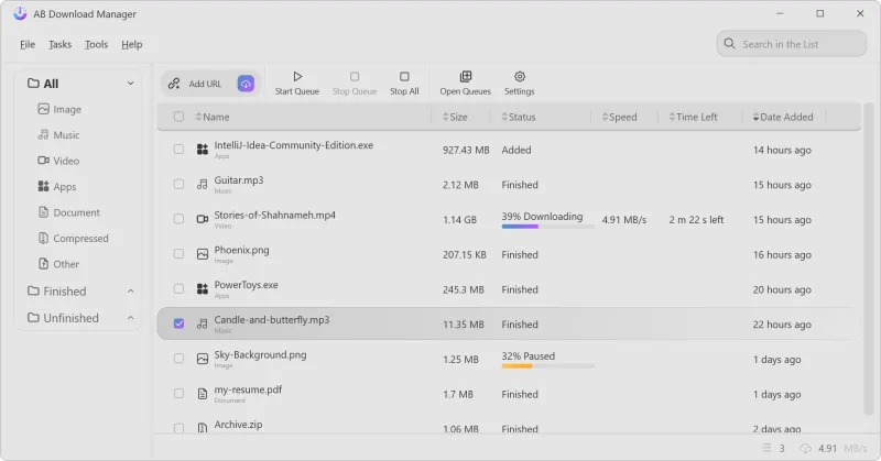 AB Download Manager：免费无广告下载神器，安卓/Windows/Mac/Linux全能适配