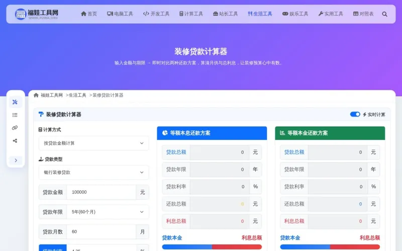 装修贷款计算器