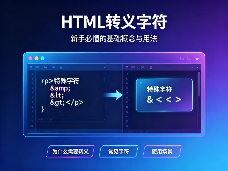 什么是 HTML 转义字符？新手必懂的基础概念与用法