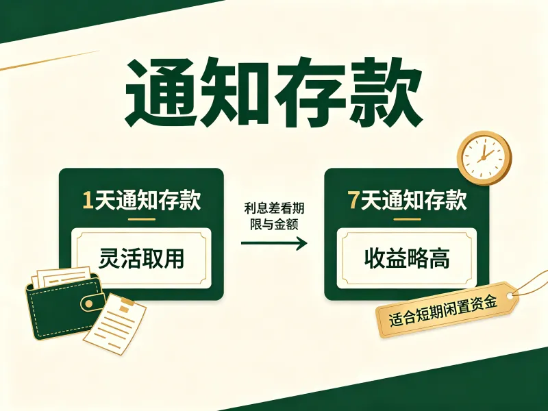 什么是 7 天通知存款 / 1 天通知存款?两者利息差多少?适合谁存? 什么是 7 天通知存款 / 1 天通知存款?两者利息差多少?适合谁存?