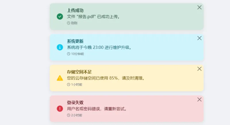 Bootstrap 5 + FontAwesome 6 通知组件美化详解（附代码示例）