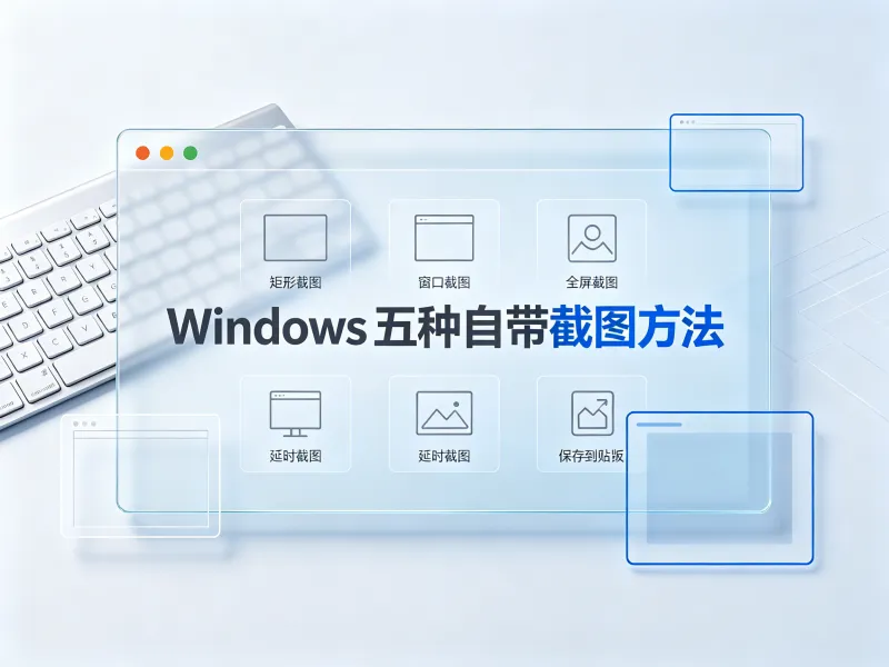 Windows 电脑怎么截图？5 种自带截图方法完整指南