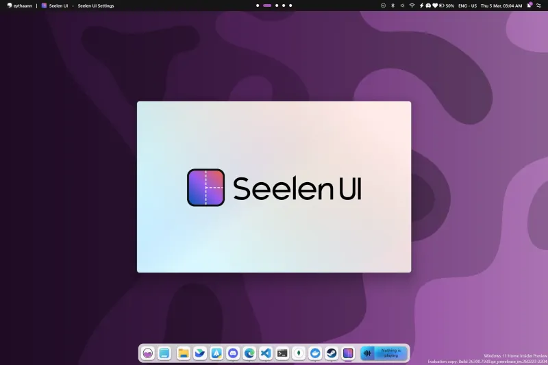 Seelen UI:开源Windows桌面美化工具,一键自定义Windows任务栏、主题与多窗口布局 Seelen UI:开源Windows桌面美化工具,一键自定义Windows任务栏、主题与多窗口布局